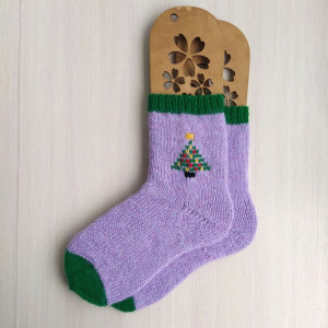 Большой новогодний подарочный набор вязаных носков RussianSocks ручной работы. Фото №4