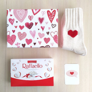 RussianSocks Подарочный набор вязаные носки ручной работы + конфеты. Фото №3