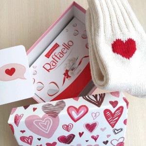 RussianSocks Подарочный набор вязаные носки ручной работы + конфеты. Фото №7