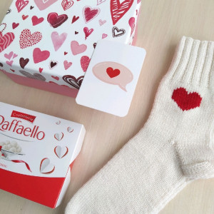 RussianSocks Подарочный набор вязаные носки ручной работы + конфеты. Фото №4