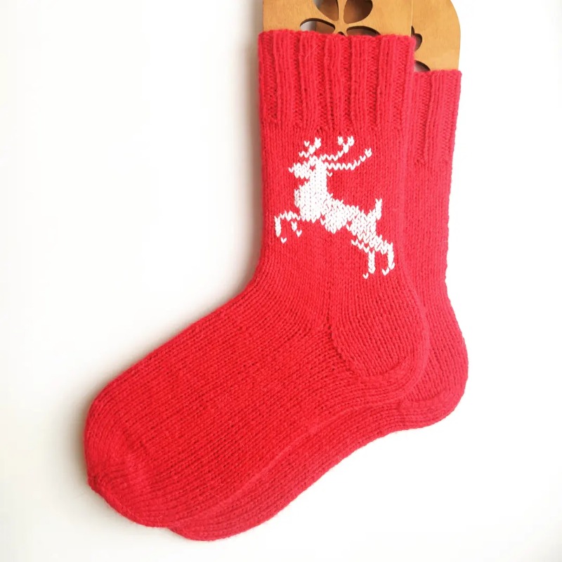 Рождественский носок с оленями